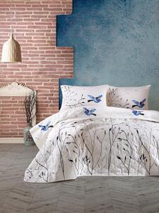 Favi Set lenjerie pat dublu fidella, bumbac ranforce 100%, albastru, 180 x Ofertă