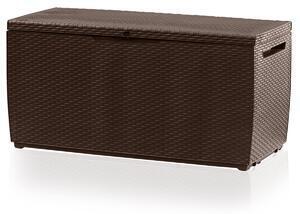 Favi Cutie de depozitare pentru gradina 305 l, maro, 123 x 53,5 x 57 cm Ofertă