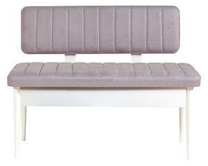 Favi Bancheta cu depozitare vina 0701-2, din pal melaminat, soho/alb, 110x4 Ofertă