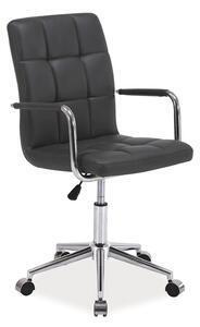 Favi Scaun de birou tapitat cu piele ecologica, qwin-022 gri inchis, l51xa40xh87-97 cm Ofertă