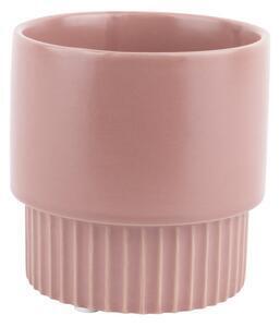 Favi Ghiveci din ceramică pt living ribbed, înălțime 13,5 cm, roz Ofertă
