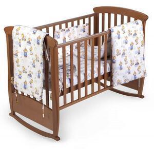 Favi Lenjerie patut cu 6 piese si protectii laterale complete ursuleti 120x60 cm Ofertă