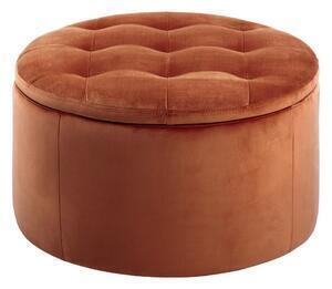 Favi Puf cu husă din catifea actona retina, ⌀ 60 cm, portocaliu - miere Ofertă