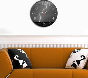 Favi Ceas de perete ms-48, mdf, forma rotunda, cadru fulger, 40x40 cm Ofertă
