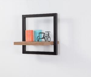 Favi Raft decor raf, negru/stejar, pal melaminat, 35x35x25 cm Ofertă