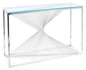 Favi Consola din sticla si metal folker c transparent / crom, l120xa40xh78 cm Ofertă