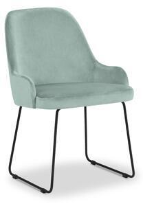 Scaun olivine cu tapiterie din catifea, verde fistic