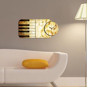Favi Ceas de perete yms-62, 2 piese, mdf, motiv muzical, 68x32 cm Ofertă