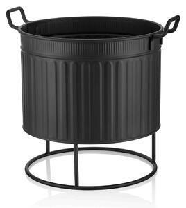 Favi Ghiveci decorativ sks0018, negru, galvanizat 100%, 37x37x38 cm Ofertă