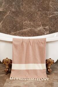 Favi Prosop de plaja sezen, 100x180 cm, material bumbac, maro Ofertă