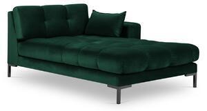Favi Otoman mamaia, cotiera pe partea dreapta cu picioare din metal negru, verde Ofertă
