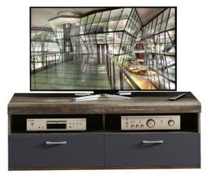 Favi Comoda tv din pal si mdf, cu 1 sertar si 1 usa krone small grafit / natur, l140xa48xh50 cm Ofertă