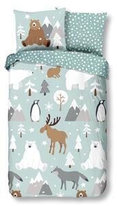 Favi Lenjerie de pat din bumbac pentru copii good morning forest animals, 140 x 220 cm Ofertă