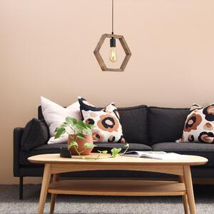 Favi Lustra 890bcn1103, cadru geometric lemn, 70x30x25 cm Ofertă