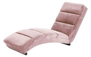 Favi Șezlong cu husă din catifea actona slinky, roz Ofertă