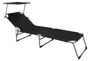 Favi Sezlong cu baldachin hawaii, pliabil, reglabil, antracit Ofertă