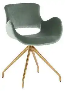 Favi Scaun rotativ sierra, panza poliester otel inoxidabil, verde auriu, 82x58x58 cm Ofertă