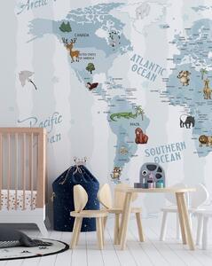 Favi World map blue Ofertă