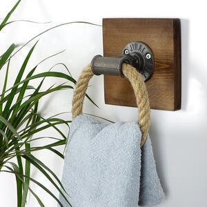 Favi Agatatoare pentru baie boruraf099, alun, lemn de molid/metal, 20x20x10 Ofertă