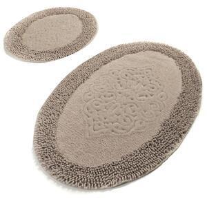 Favi Set 2 covorase baie piante oval, 50x60/60x100 cm, forma oval, bumbac Ofertă