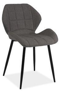 Favi Scaun tapitat cu stofa si picioare metalice, haley gri inchis / negru, l51xa56xh81 cm Ofertă