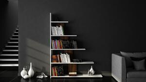 Favi Biblioteca reward, din pal melaminat, alb/nuc, 122x20x120cm Ofertă