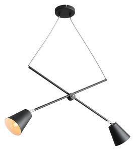 Favi Lustra reglabila din metal negru cu 2 becuri arte, 90 cm Ofertă