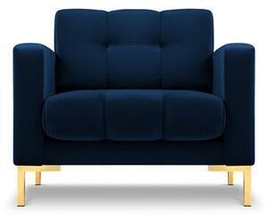 Favi Fotoliu mamaia cu tapiterie din catifea si picioare din metal auriu, albastru royal Ofertă