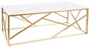 Masa sticla de cafea gold escada a ii, efect de marmura 120x60x40
