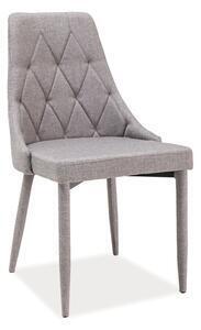 Favi Scaun tapitat cu stofa si picioare metalice, trisha gri, l49xa59xh89 cm Ofertă