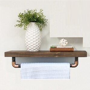 Favi Suport prosop din lemn-metal industrial homs,seria wood 40x10 x 14 cm,700156 Ofertă