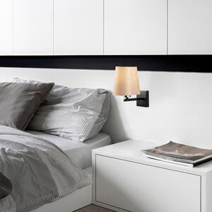 Favi Lampa de perete profil, 4662, cadru metalic/material textil, negru/bej Ofertă