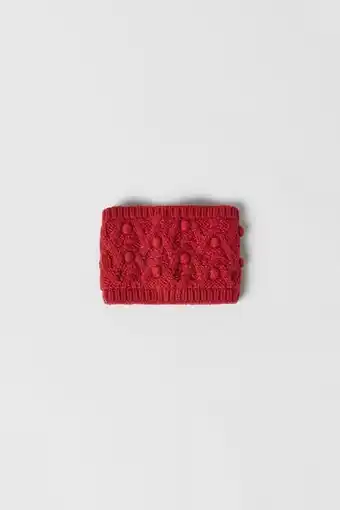 Baby/ guler din tricot cu ciucurei
