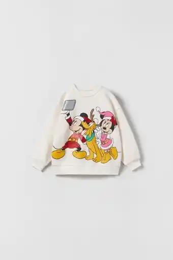 Zara Bluză sport cu minnie mouse christmas © disney și aplicații strălucitoare Ofertă