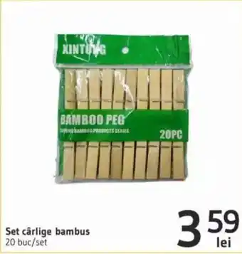 Supeco set cărlinge bambus Ofertă