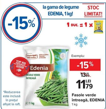 Carrefour Market edenia fasole verde întreagă 1kg Ofertă