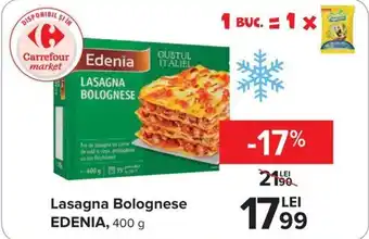 Carrefour Market edenia lasagna bolognese 400g Ofertă