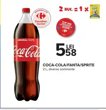 Carrefour Market coca-cola/fanta/sprite 2l Ofertă