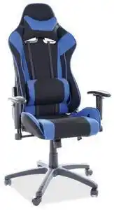 Favi Scaun gaming tapitat cu stofa, vesper negru / albastru, l70xa49xh126-134 cm Ofertă