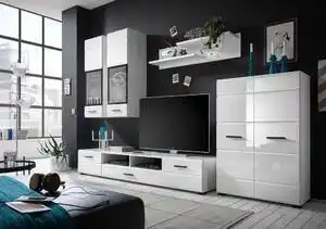 Favi Living york 2 alb lucios 276x46x190cm Ofertă