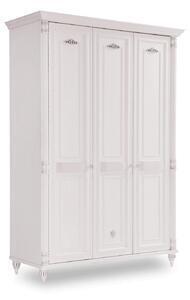 Favi Dulap cu 3 usi, pentru copii si tineret romantic white, 140x58x203 cm Ofertă