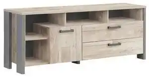 Favi Comoda tv clif, stejar vintage/gri inchis, 161x41,6x63,9 lxaxh Ofertă