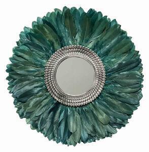 Favi Oglinda decorativa de perete cu pene turcoaz arette new, 50-55 cm Ofertă