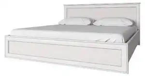 Favi Pat dormitor tiffany alb woodline, cu somiera fixa, 160x200 cm Ofertă
