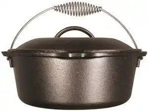Ceaun din fonta cu capac - cuptor olandez lodge 25,4 cm 4,7 litri l-8do3