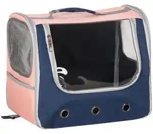 Pawhut pentru caini de talie xs, rucsac pentru transportarea animalelor domestice, 42x30x36cm, rosu, albastru