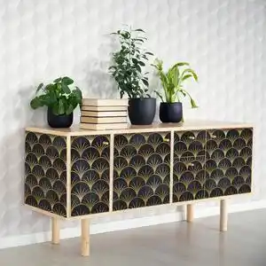 Favi Tapet decorativ pentru mobilier ambiance youlika, negru - auriu Ofertă