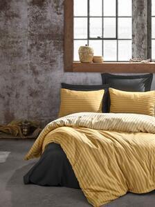 Favi Lenjerie pat lux, bambus si bumbac satinat, cotton box, yellow Ofertă