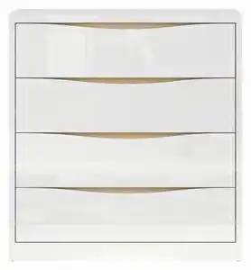 Favi Comoda 85 cm cu sertare pori, alb, 85x40x90 cm Ofertă
