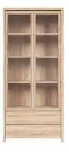 Favi Vitrina living moderna sonoma kaspian, 90x40,5x200,5 cm Ofertă